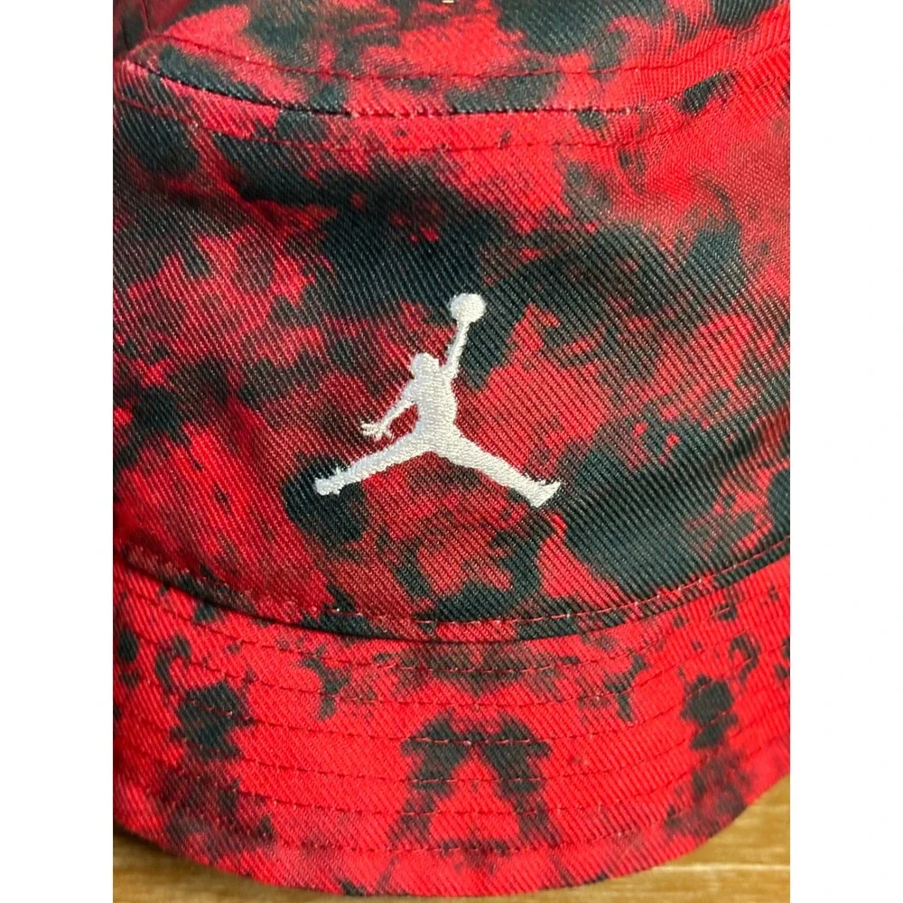 Jordan Youth Bucket Hat Red Black Tie Dye Jumpman‎ Logo
